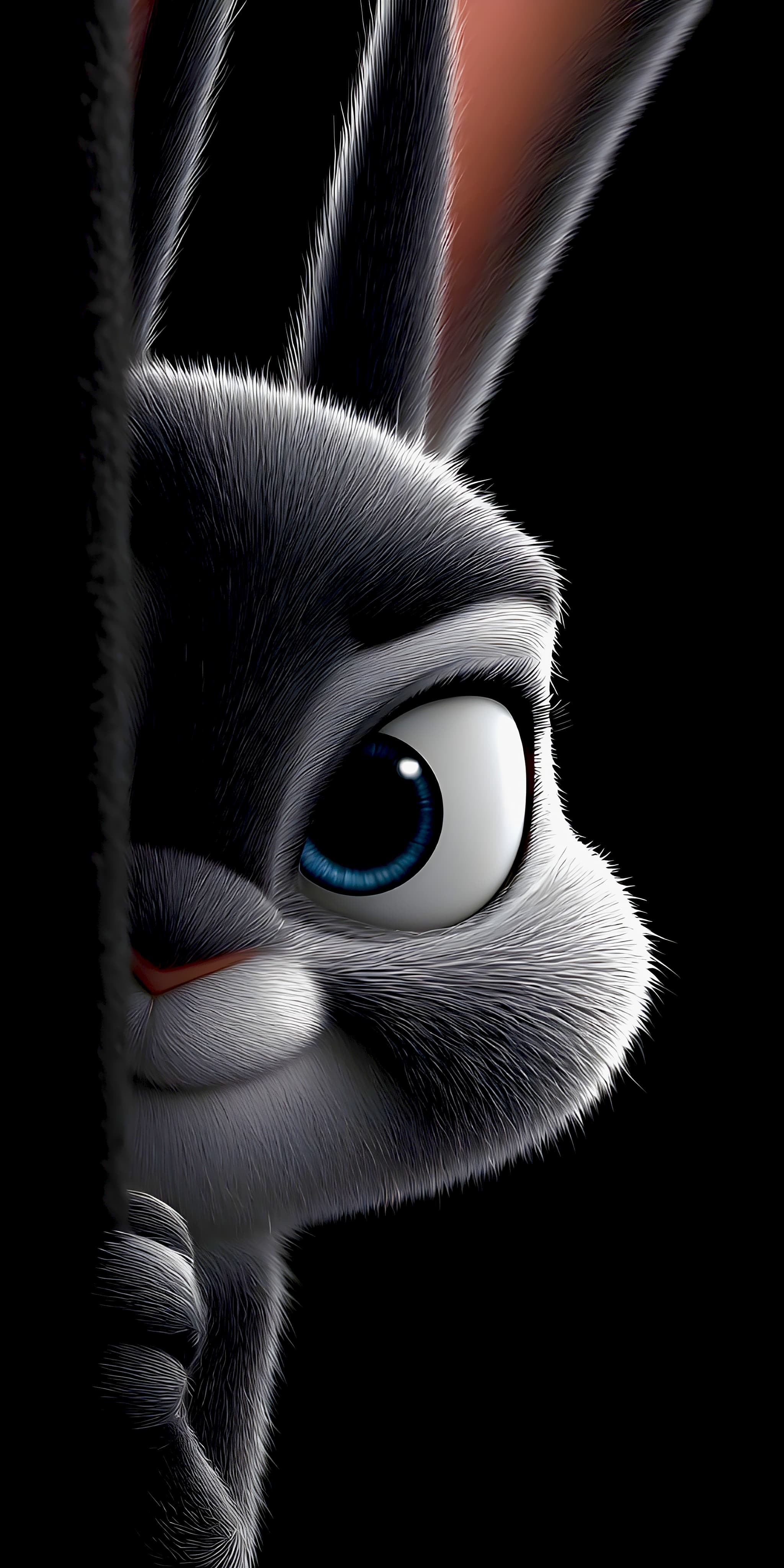 Amoled bunny wallpaper