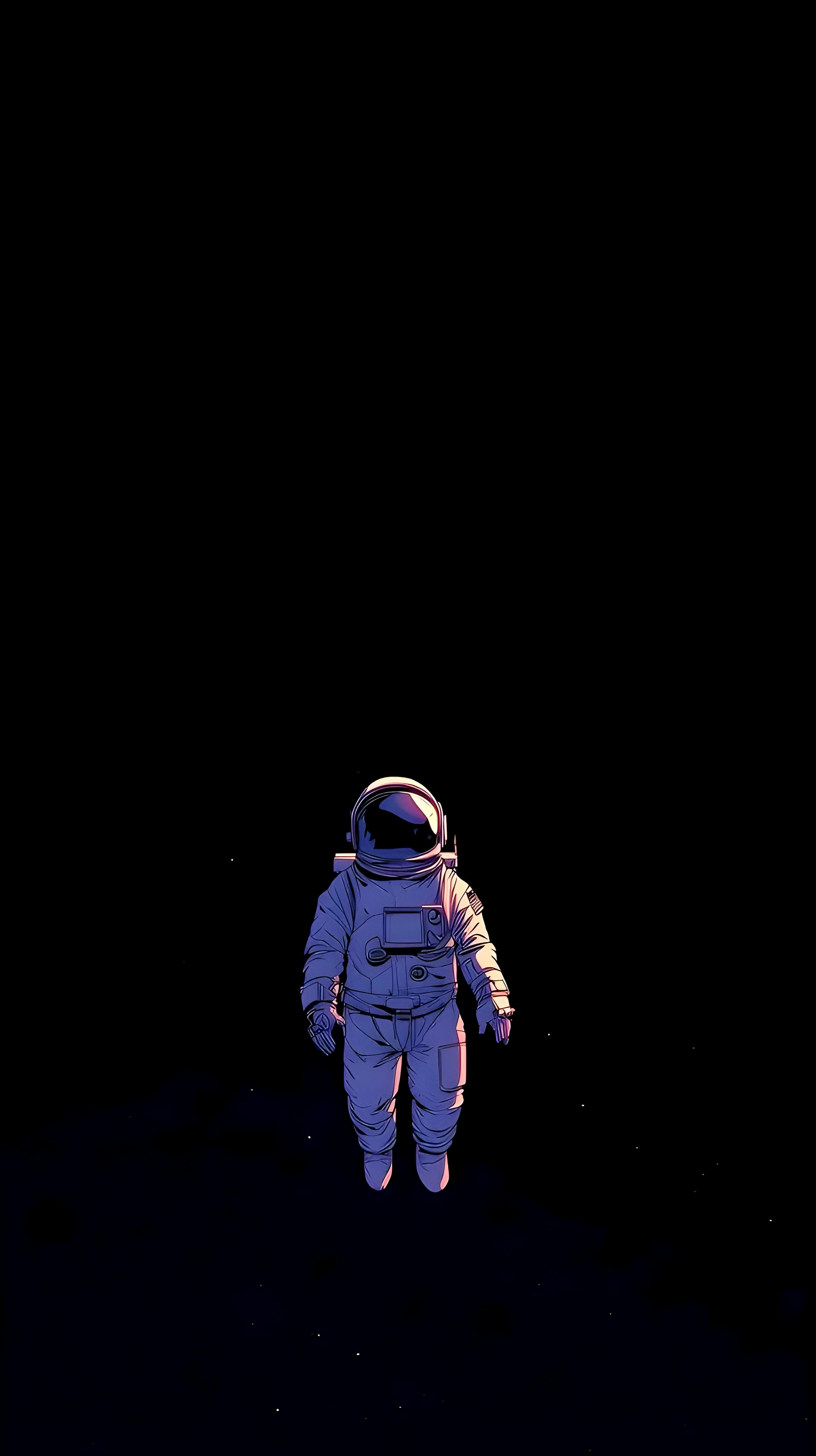 Amoled astronaut wallpaper