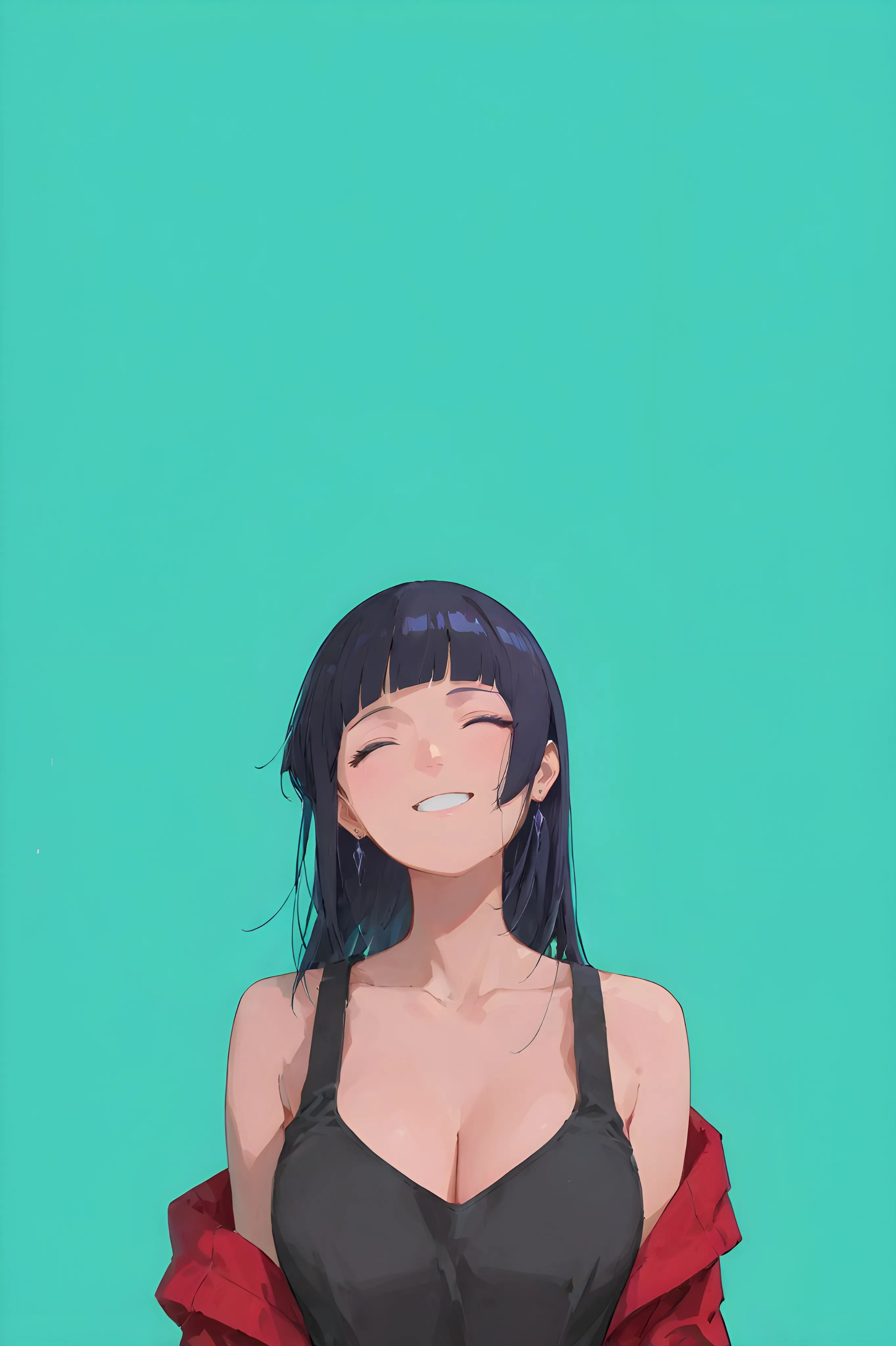 Aesthetic Anime Character with Calm Neutral Mood – 4K Vertical Background