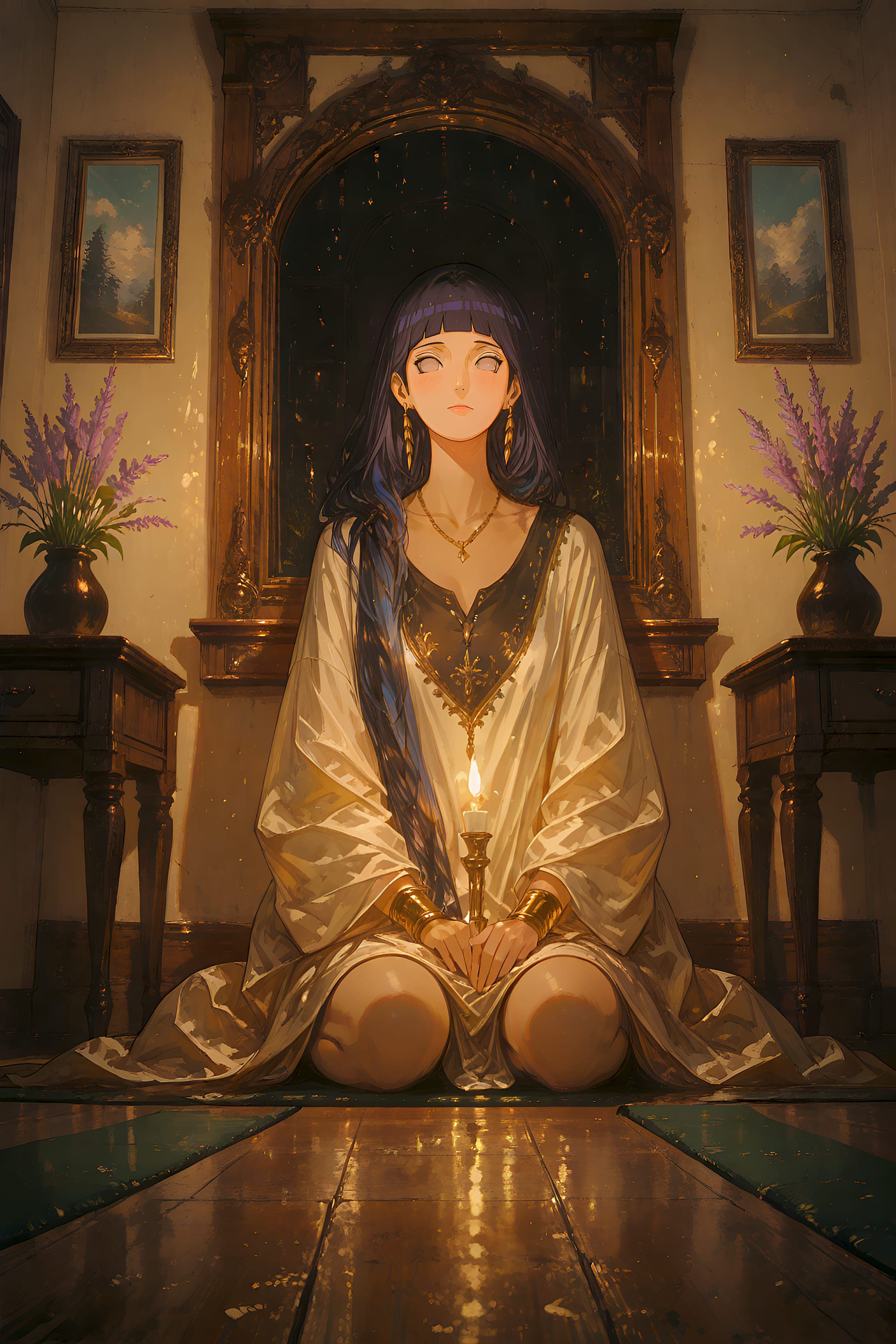 Hinata htuga with candle wallpaper