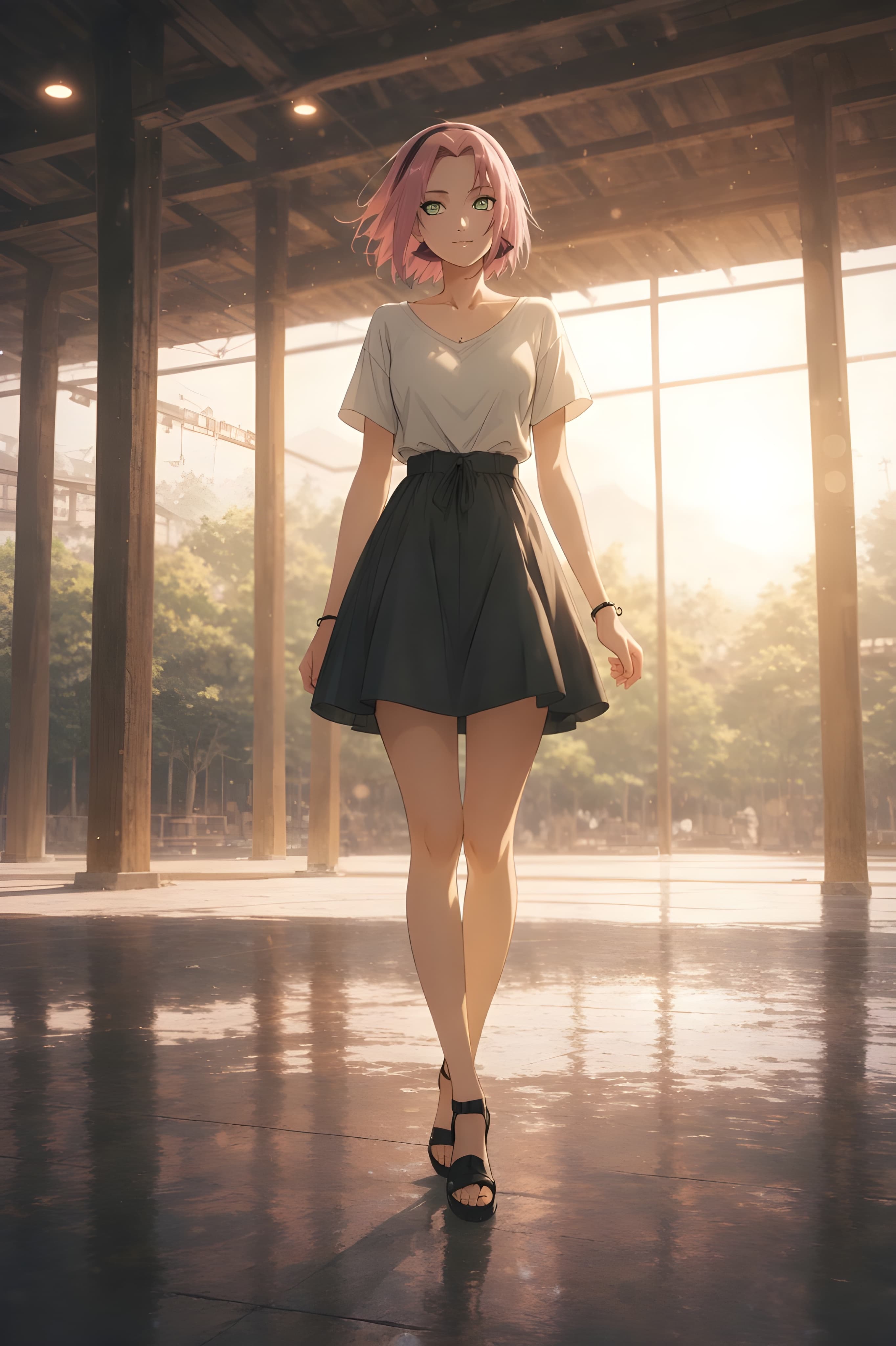 Sakura  standing wallpaper