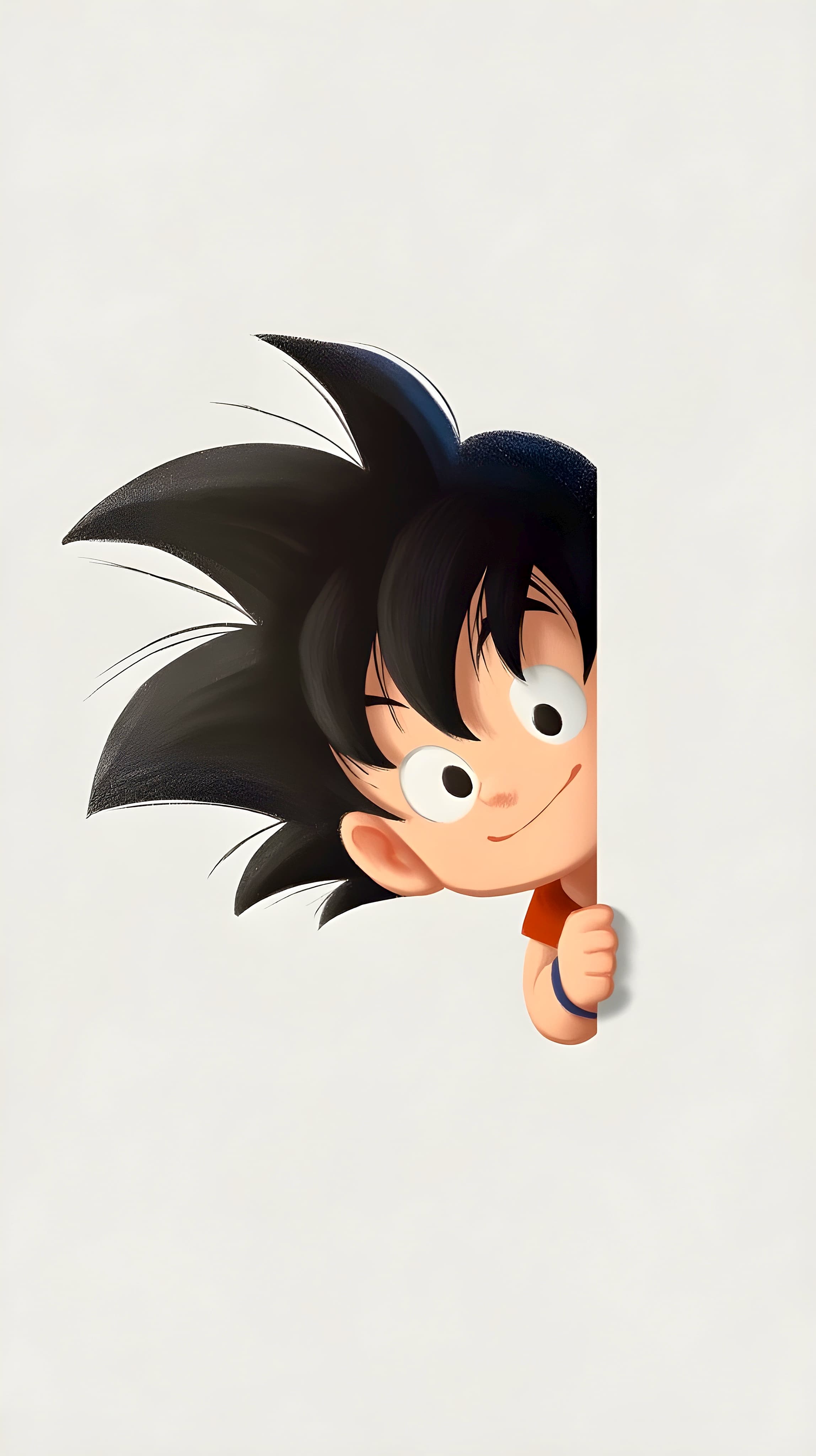 Goku peeking wallpaper